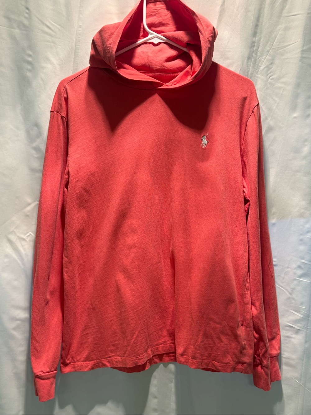 Polo Ralph Lauren Coral Hooded Shirt Men’s Medium Cotton Lightweight